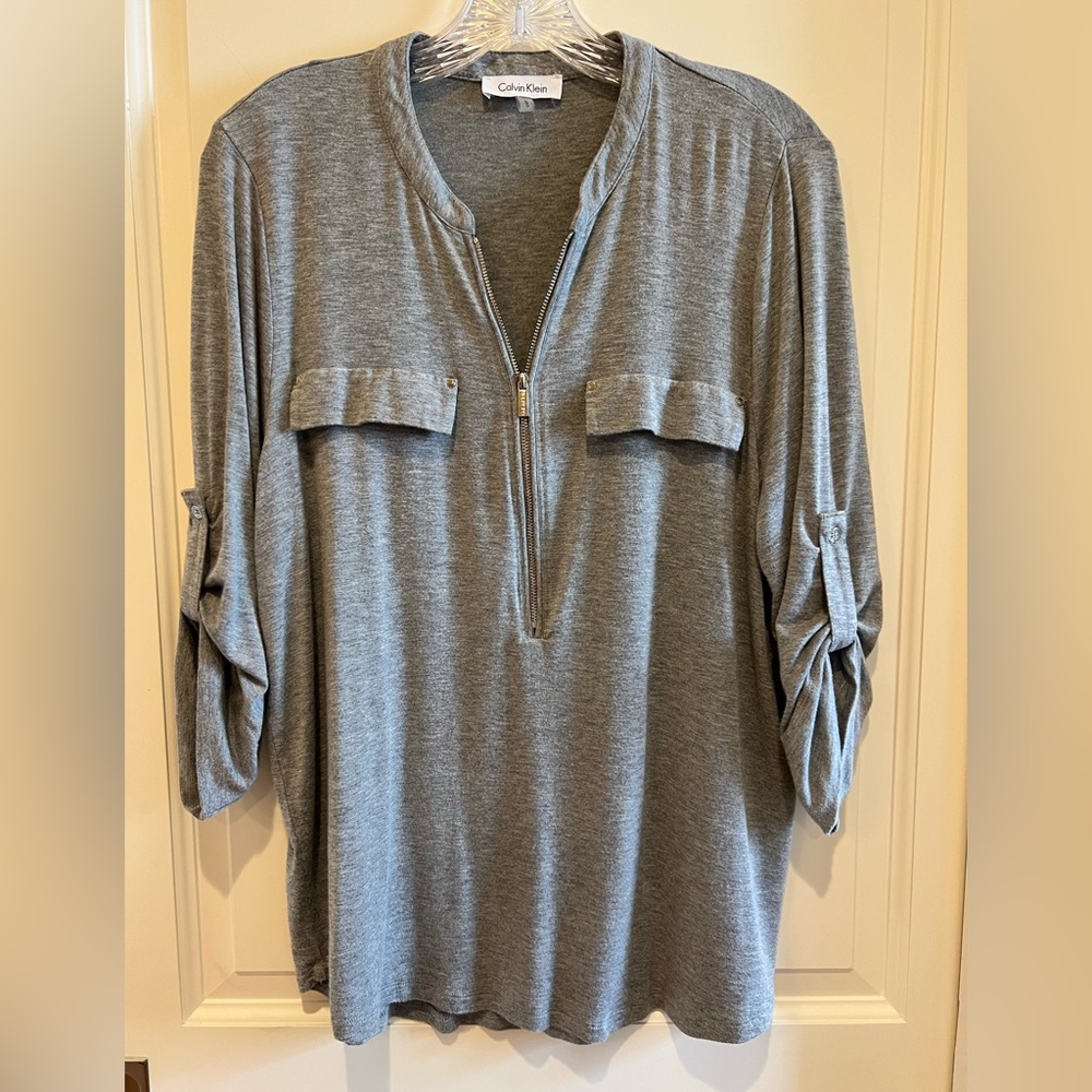 Calvin Klein Split Neck Blouse